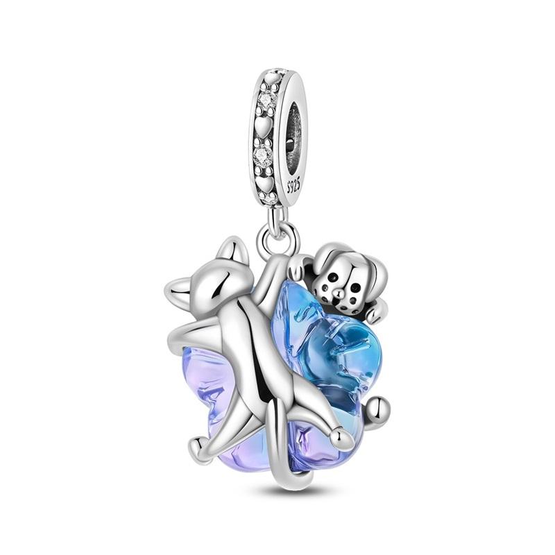 New Winter Series Pavé Clip Beads Snowflake & Butterfly Dangle Charm Fits Original Bracelet Cute Necklace Accessories Gift