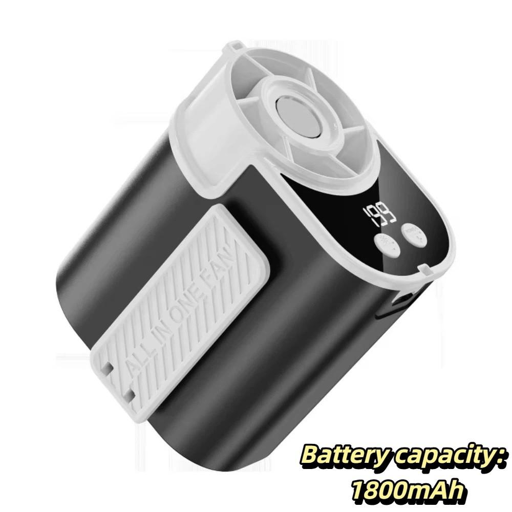 Strong Airflow Waist Clip Fan LED Display Mini Cooling Fan Waist-mounted Fan Evening Trips