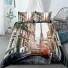 City View Duvet Cover Set Dubai City Night View Single Double Queen King Size Bedding Set For Adults 2/3Pcs Soft Quilt Cover