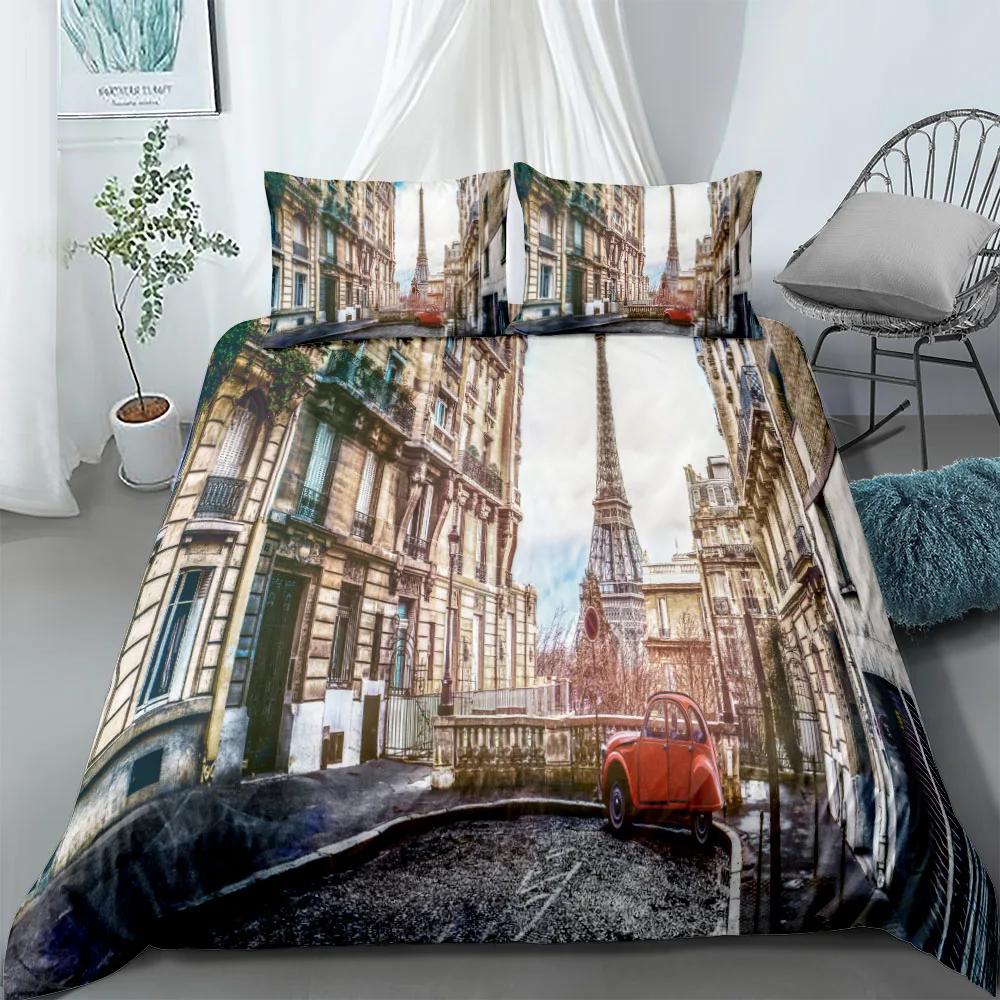 City View Duvet Cover Set Dubai City Night View Single Double Queen King Size Bedding Set For Adults 2/3Pcs Soft Quilt Cover