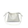 Mini Woven Leather Cloud Bag Women Soft Square Crossbody Shoulder With Drawstring