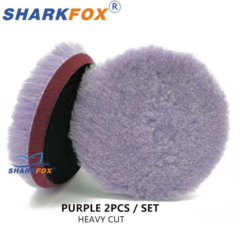 Sharkfox 5/6 дюймов Натуральный Длинноворсовый Шерстяной Полировальный Круг для Полировальной Пасты Cutting и Удаления Царапин Диск-Полировальщик для Ухода за Автомобилем