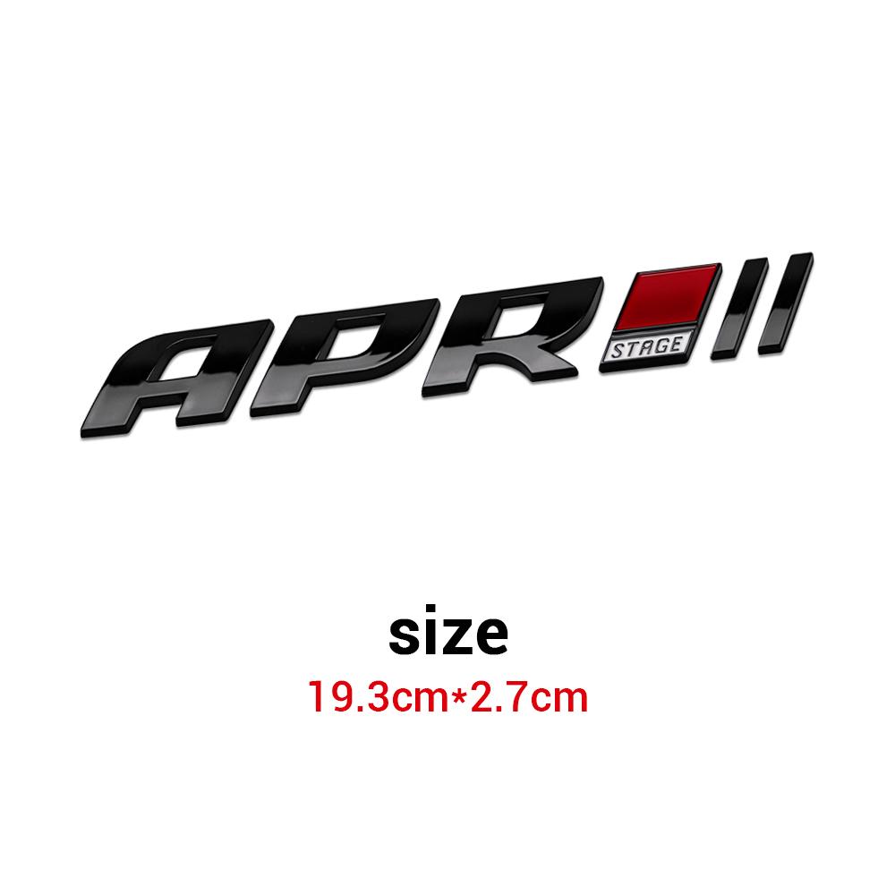 AABIN1 3D ABS APR Stage III Emblem Car Body Trunk Decor Sticker for Volkswagen Vw T5 Cc Scirocco Tiguan Mk2 Polo 6R Jetta Mk6 Gti Golf