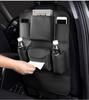 PU Leather Car Seat Back Organizer Universal Backseat Hanging Storage Bag Protector Auto Cup Mobile Phone Tissue Pockets Holder