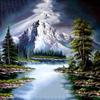 5D Алмазная картина Снежная гора Дерево Пейзаж Кристалл Вышивка Мозаика Картина Украшение
