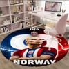 1pc Haaland3 Carpet, Round Rug, Comfortable, Suitable for Entryways, Living Rooms, Office, And Bedrooms, Christmas Decoration