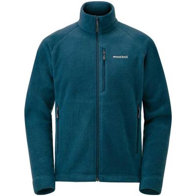 MONTBELL Однотонная теплая дышащая куртка с воротником-стойкой и множеством карманов для мужчин