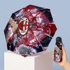 AC Milan Рисунок Печатный Мини 5 Сложений 8 Спиц Компактный Зонт Ветрозащитный Водонепроницаемый Легкий Портативный Складной
