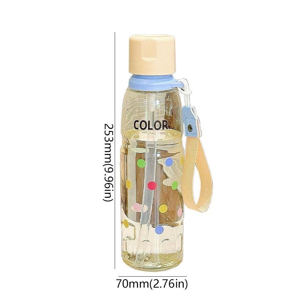 Plastic Portable Water Bottle Cartoon Sports Fitness Cup Drinking Cup  For Travel Summer Outdoor