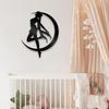 Magical Girl Metal Hanging Wall Art Plaque Black Letter Silhouette Cafe Kitchen Dining Room Decoration Bar Pub Club Poster