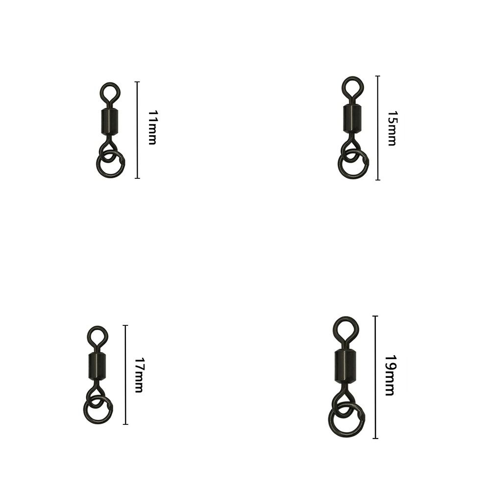 50 шт. высокопрочный рыболовный соединитель черный вращающийся вертлюжок рыболовные снасти аксессуары
