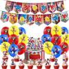 Amazing Digitaled Birthday Party Decoration Circus Tableware Balloon Cake Decor for Kids Baby Shower Party Supplies Photo Props