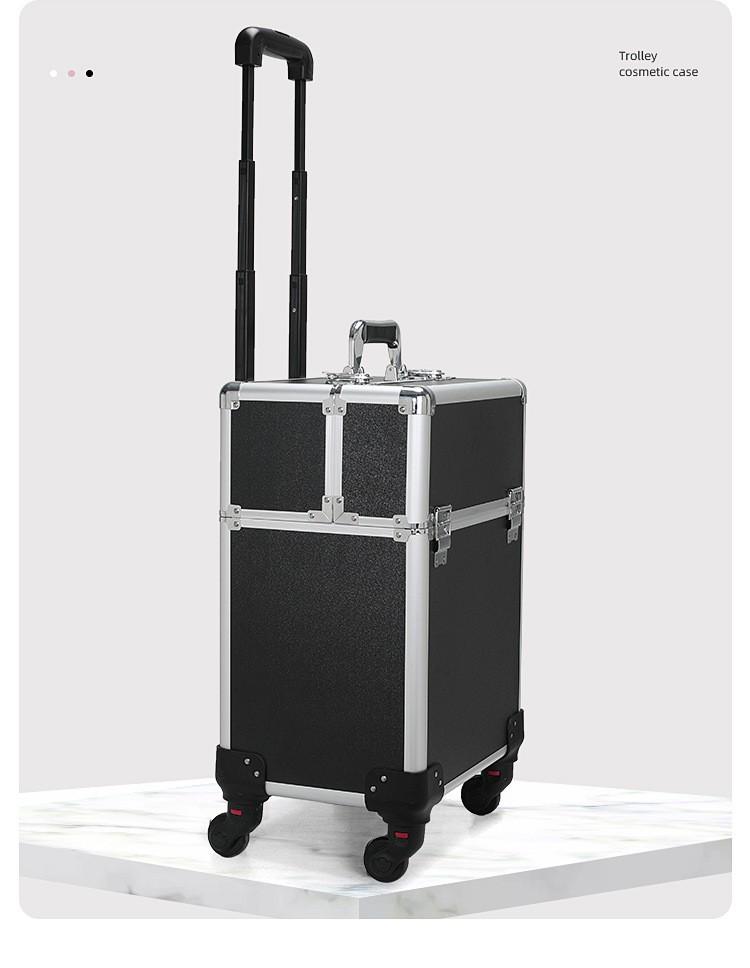 Профессиональный кейс-тележка для визажиста: Хранилище большой вместимости с замком для инструментов для макияжа, маникюра и тату.