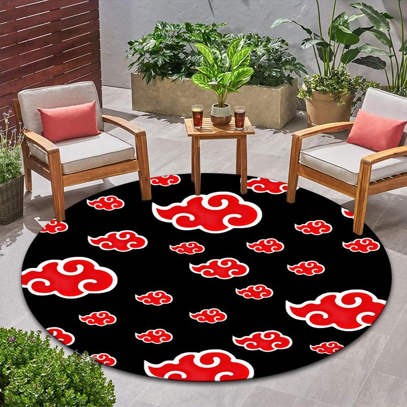Famous cartoon NARUTO protagonist Uzumaki Naruto round carpet soft home decoration anti-slip door mat outdoor picnic mat carpet M6