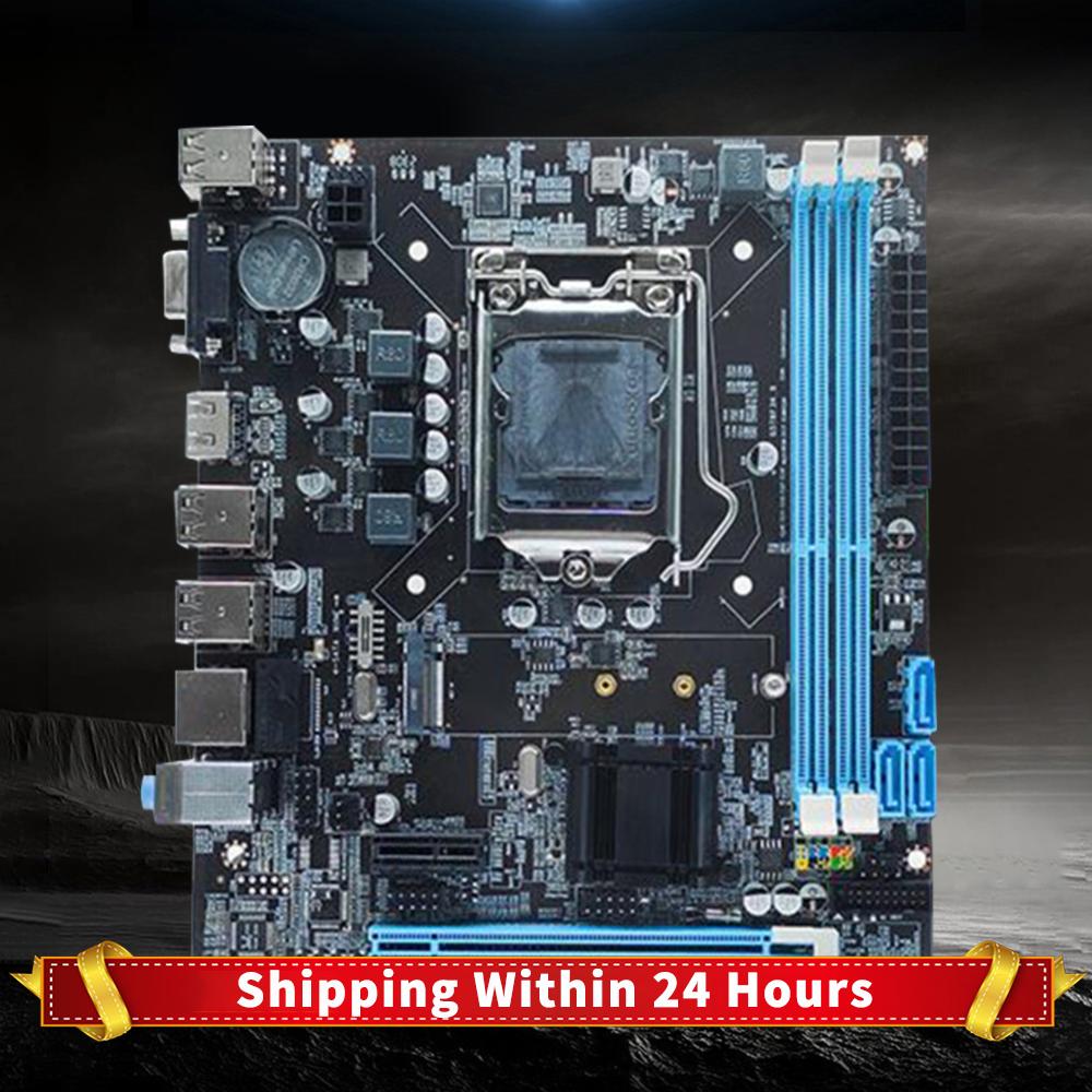 Материнская плата H61 с сокетом LGA1155 для процессоров I3/I5/I7, 16 ГБ Micro-ATX двухканальная DDR3 1066/1333/1600 МГц для настольного компьютера, основная плата