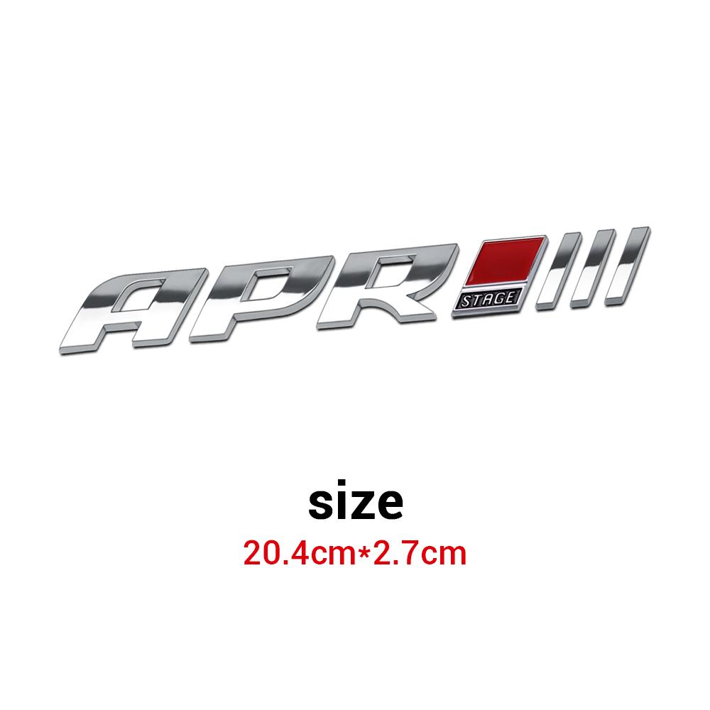 AABIN1 3D ABS APR Stage III Emblem Car Body Trunk Decor Sticker for Volkswagen Vw T5 Cc Scirocco Tiguan Mk2 Polo 6R Jetta Mk6 Gti Golf