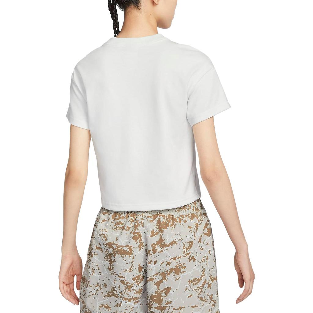 Nike Футболка с круглым вырезом и коротким рукавом с логотипом, женские топы, белые FD2717-121