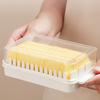 Clear Butter Dish Cheese Storage Container with Lid Butter Keeper for Refrigerator Stackable Easy-Clean Butter Holder for Kitchen Organization