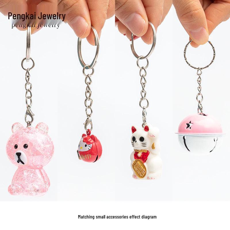 Металлические брелоки с кольцом 30 мм, карабином-лобстером и петлей-подвеской 25 мм