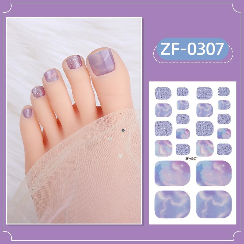 New Foot Stickers, Nail Art Stickers, Waterproof Onion Powder 5D Imitation Diamond Toenail Stickers