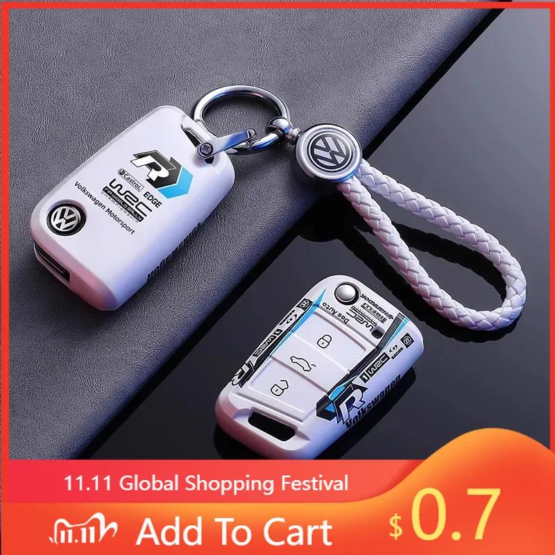 Для автомобиля VW Складной корпус чехла брелока дистанционного ключа Для Volkswagen VW Polo Golf 7 MK7 Tiguan Passat Jetta E-golf Брелок Аксессуар