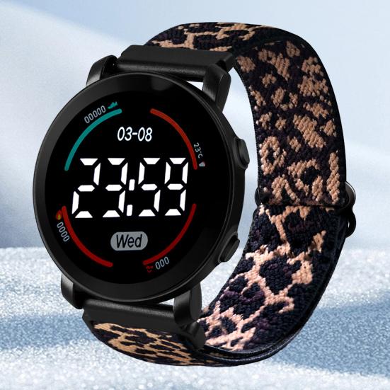 Детские светодиодные цифровые часы с круглым циферблатом, водонепроницаемые спортивные наручные часы для мальчиков и девочек, модные электронные часы