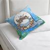 Cartoon Seal Sea Cute Square Pillow Cover Decorative Throw Pillow Case for Sofa Couch Bed Home Car Living Room Decoration