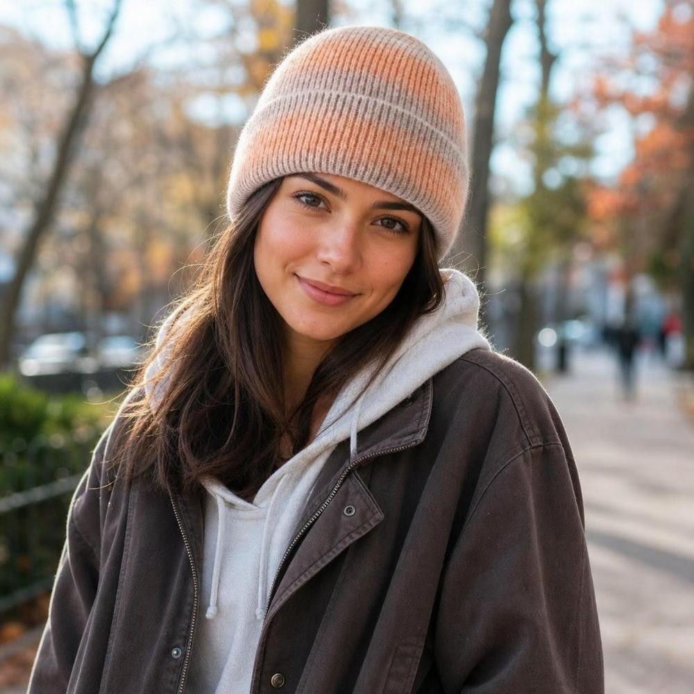 Thickened Warm Winter Cap Windproof Pullover Hat Versatile Knitted Beanie Hat Autumn Winter