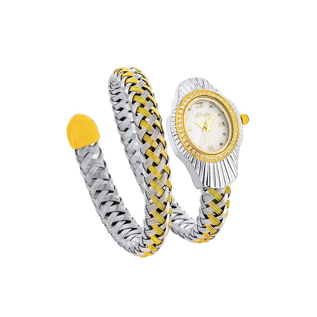 MISSFOX Luxury Women Diamond Quartz Watches Fashion Ladies Stainless Steel Snake Shaped Wristwatch Women's Clock Relógio Feminino
