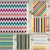 Geometric Stripe Printed Shower Curtain Color Art Polyester Fabric Shower Curtain Home Bathroom Decoration Curtain with Hooks
