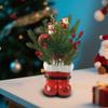 Christmas Shoe Flower Pot Creative Resin Indoor Flowerpot Festive Atmosphere Red Shoes Vase Decorations Flower Arrangement Props