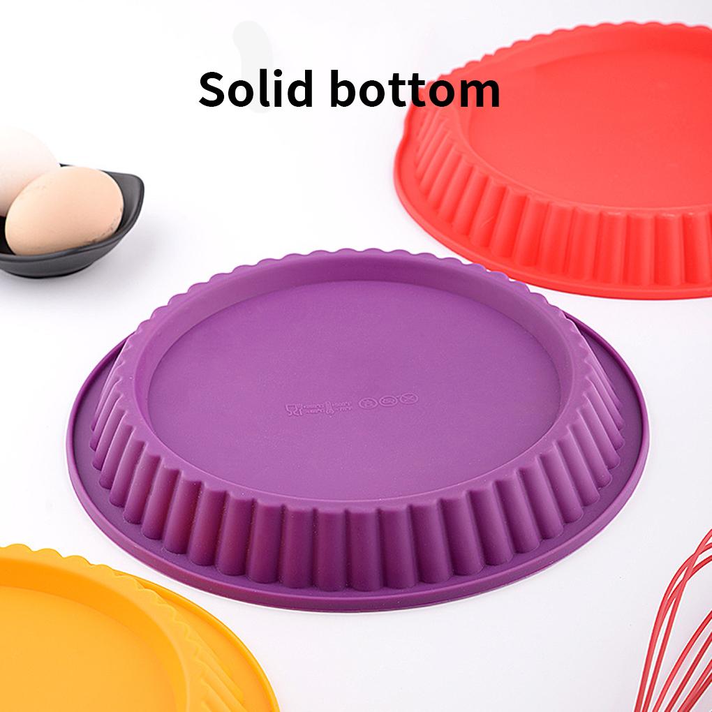 10 Inch Pizza Round Silicone Mold Lace Edge Baking Pans Handmade Cookie Loaf Tray Thin Cake Mould Kitchen Gadgets Tools