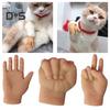 3Pcs Tiny Finger Hand Cat Toy Rock Paper Scissor Shape Stretchable Mini Hand Finger Glove Puppet Prank Gag Gift Party Favors