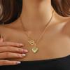 Ожерелье для женщин Ювелирные изделия Повседневный хип-хоп Простое ожерелье в форме сердца Легкое роскошное нишевое премиальное ожерелье ко Дню матери Элегантное ожерелье