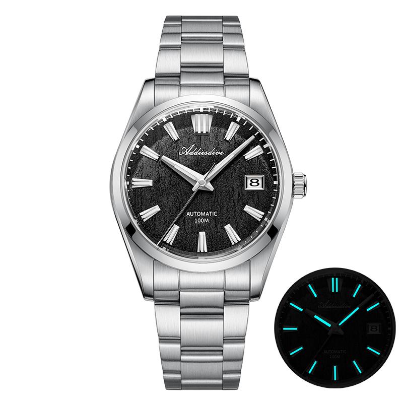 ADDIESDIVE Luxury Automatic Mechanical For Men Green Texture Dial Sapphire Crystal BGW9 Luminous Diver Watch AD2075 reloj hombre
