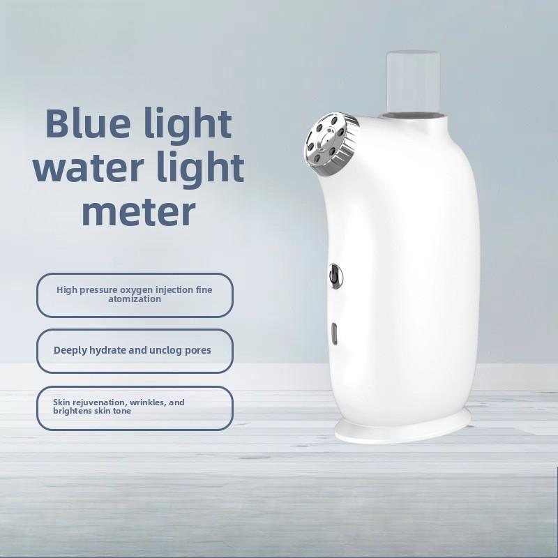 Бытовой Портативный Ручной Лицевой Синий Свет Гидрометр Глубокое Увлажнение Дна Мышц Сыворотка Введена в Аппарат Кислородной Инъекции Высокого Давления