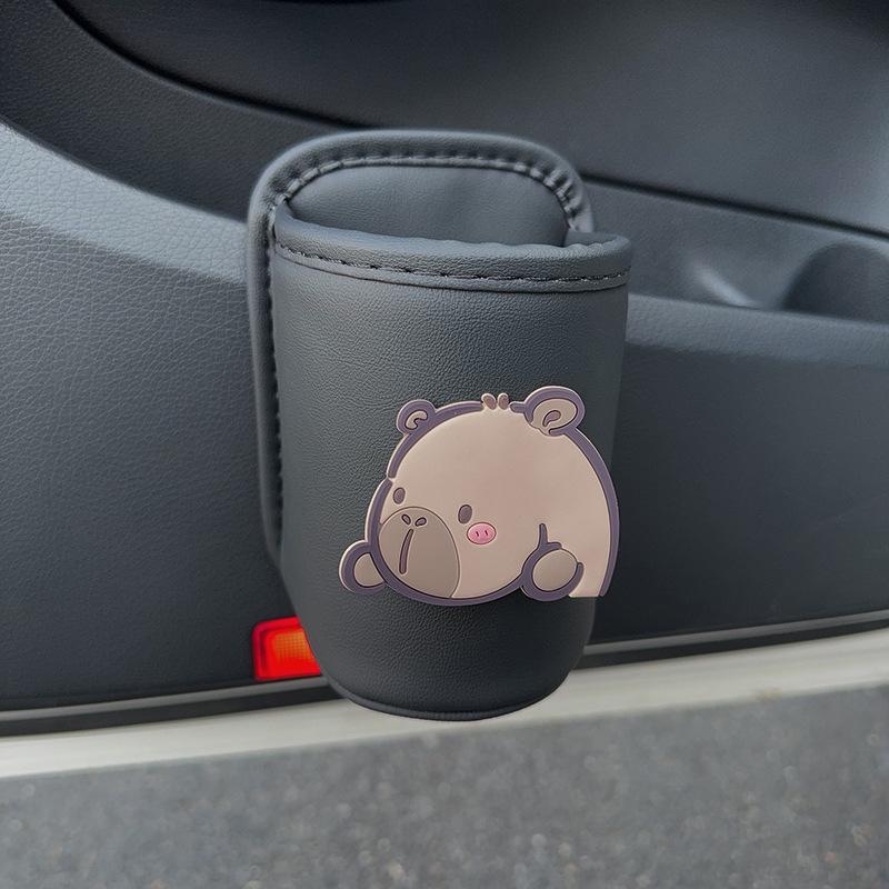 Car Seat & Door Cup Holder: Fixed Backrest Storage & Side-Mounted Drink Holder