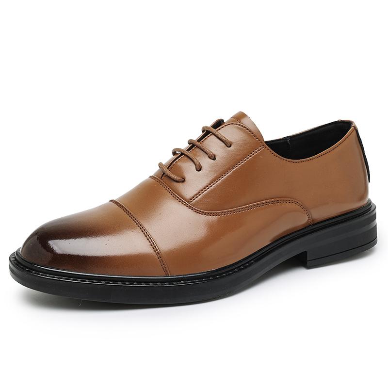 FashionMen Dress Shoes Formal Dress Shoe Black Leather Shoes Men Lace Up Point Toe Business Casual Shoes for Men Wedding Party Office