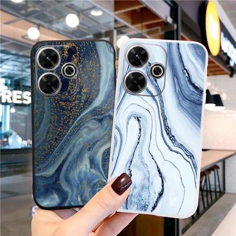 Fashion Marble Soft Silicone Case For Samsung A55 A35 M35 M34 Xiaomi Redmi Note 13 Pro 13C iPhone Huawei Honor 200 Camera Protective Shockproof Cover