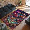Forest Theme Crystal Velvet Floor Rug Personalized Custom Name Text Warm Carpet Home Decoration