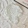 Soft Wrap Floral Cotton Head Scarf Elegant Printing Hair Scarf Lace Triangle Scarf  Spring