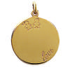 [E7030] - Gold Plated 'Love' Pendant - 20 Mm (to Be Engraved)