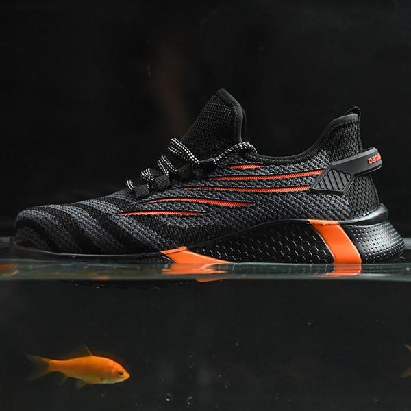 Fashion Breathable Safety Shoes Anti-smashing Anti-puncture Lightweight Safety Work Shoes for Men Women Plus Size 35-50