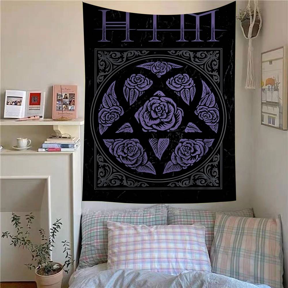 Rock HhIM Band Hanging Bohemian Tapestry Hanging Tarot Hippie Wall Rugs Dorm Japanese Tapestry