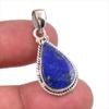 Natural Lapis Lazuli Gemstone 925 Solid Sterling Silver Gift Pendant 1.50" L5m20