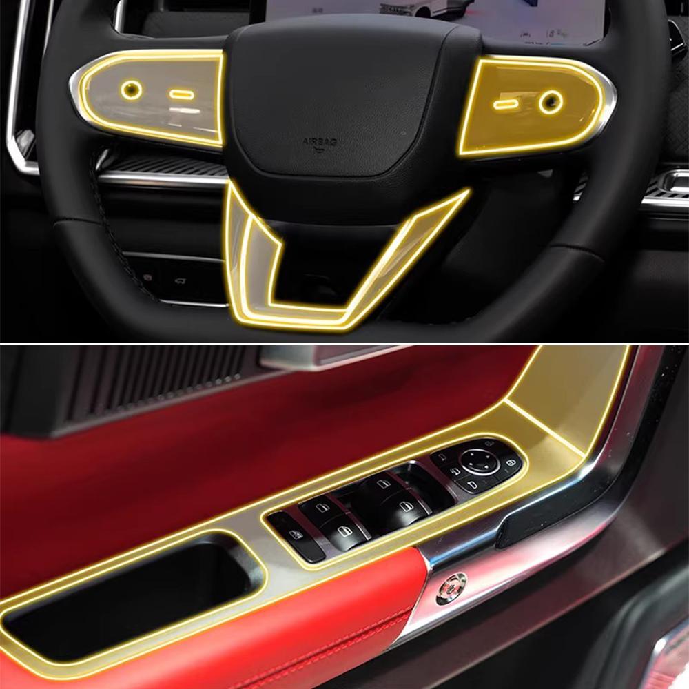 Премиальная TPU пленка для Chery Jaecoo J7 7 2023 13.2 дюйма Панель GPS, коробки передач, приборной панели автомобиля Защита от царапин Прозрачная Предварительно вырезанная PPF пленка
