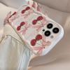 Cute Red Cherry Butterfly 3D Wave Phone Case for iPhone 17 Air 16 15 14 Plus 13 12 11 Pro Max 16E XR XS X 7 8 Silicone Cover
