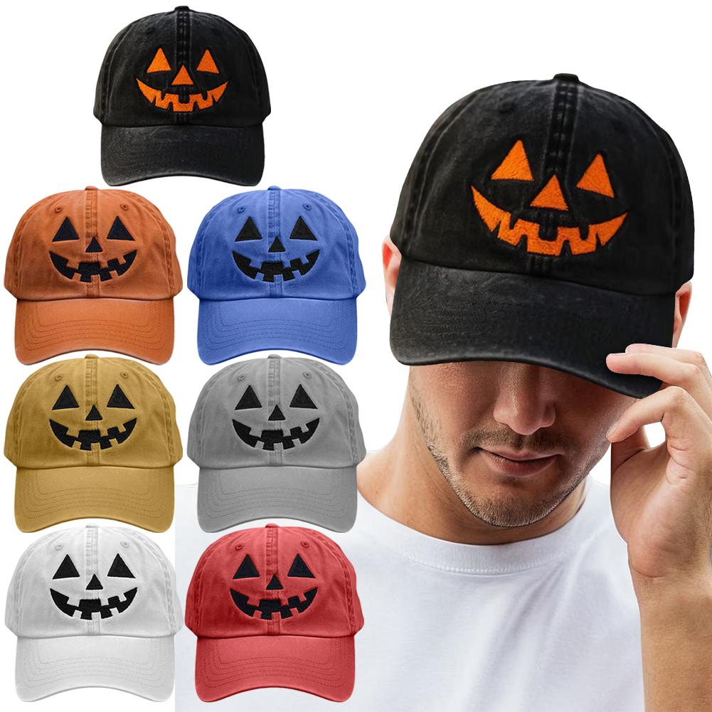 Halloween Hat Baseball Cap Embroidery Halloween Sun Hat Unisex Baseball Hat for Men and Women