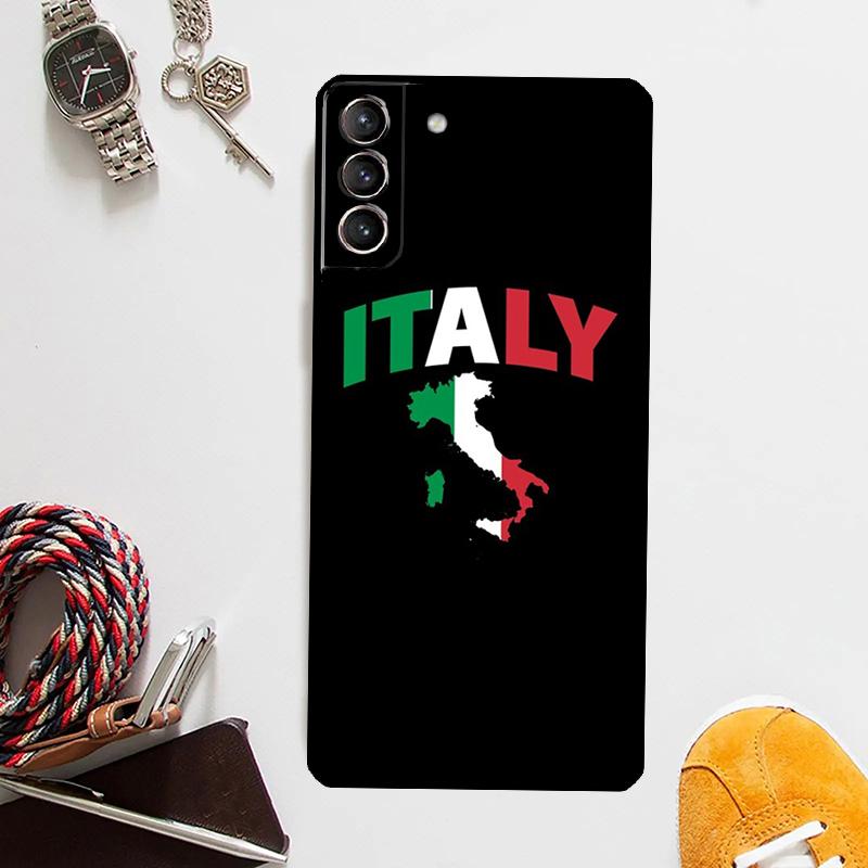 Italy Flag Phone Case For Samsung Galaxy S24 Ultra S22 Plus S20 S21 S23 FE Note 20 10 S8 S9 S10 Cover