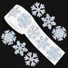 500pcs/roll Laser Type Christmas Stickers Snowflake Decorative Paper Snowflake Stickers Waterproof Reflective Labels